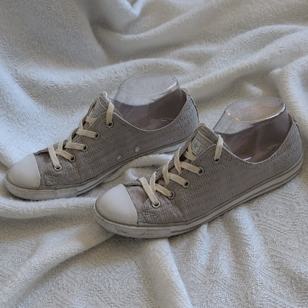 Converse Rare Pattern Light Gray Canvas Sneakers - image 3